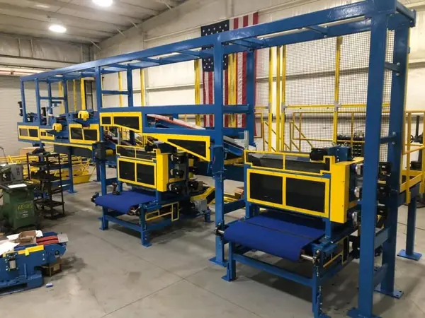 Fabricated material handling equipment frames assembled in the shop